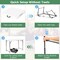 White HDPE Steel Folding Table 3-Level Adjustable Portable Picnic Camping Table 330 lbs